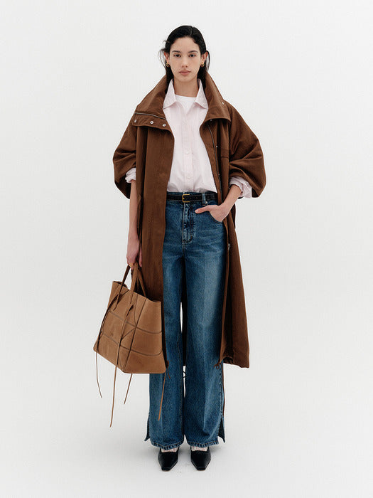 Eenk Reversible High-Neck Long Jumper - Brown