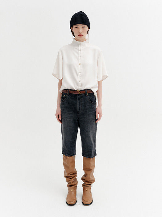 Eenk Convertible Neck Blouse - Ivory
