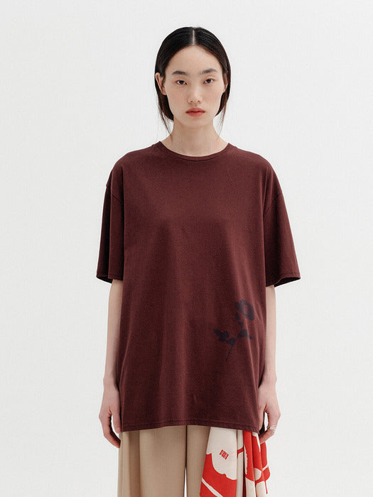 Eenk Rose Graphic T-shirt - Brown