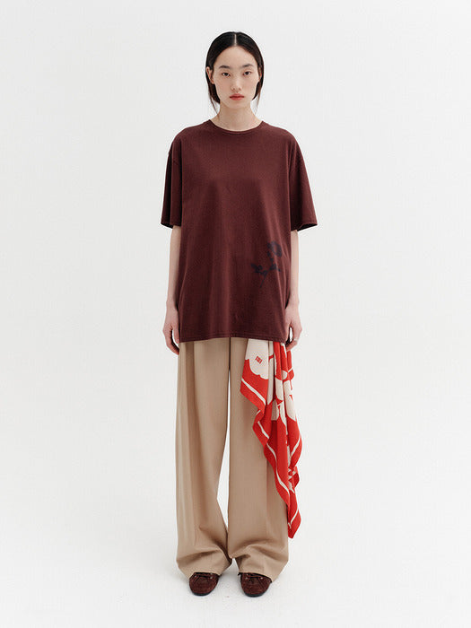 Eenk Rose Graphic T-shirt - Brown