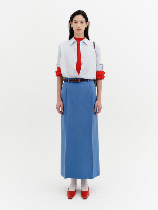 Eenk Classic Straight Skirt - Blue