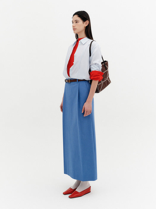 Eenk Classic Straight Skirt - Blue