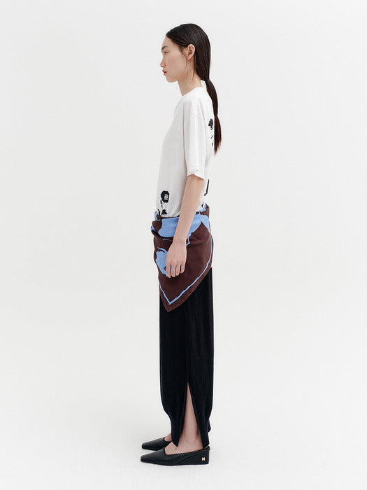 Eenk Classic Ribbed Long Skirt - Black