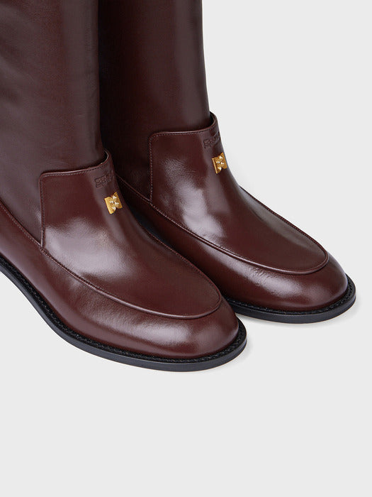Eenk Layered Long Boots - Brown