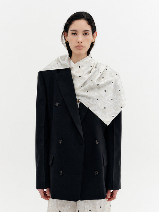 Eenk Scarf Double Jacket - Black