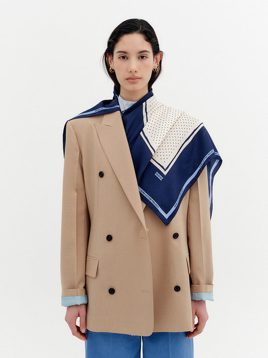 Eenk Scarf Double Jacket - Beige