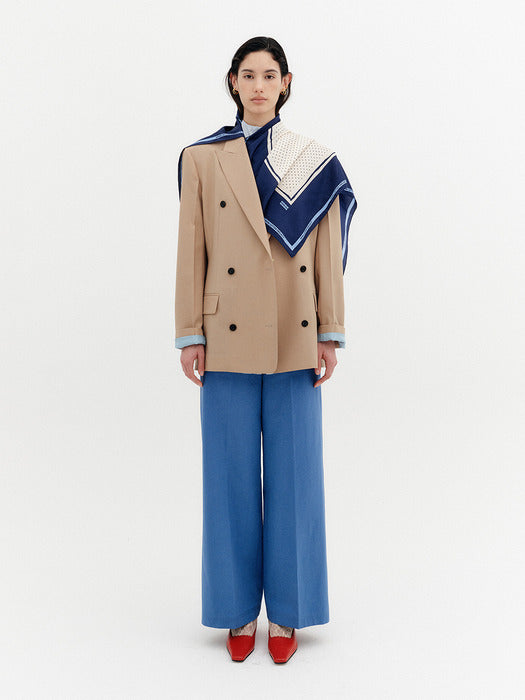 Eenk Scarf Double Jacket - Beige