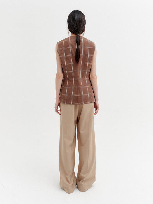 Eenk Classic Tailored Vest - Brown