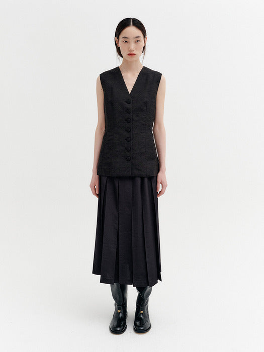 Eenk Classic Tailored Vest - Black
