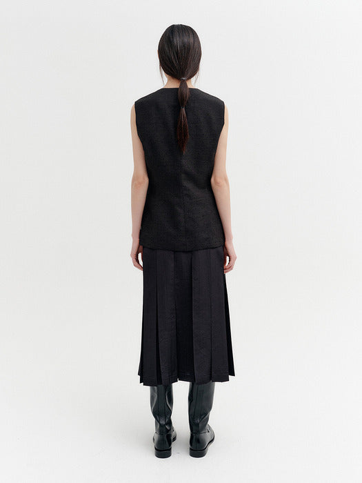 Eenk Classic Tailored Vest - Black