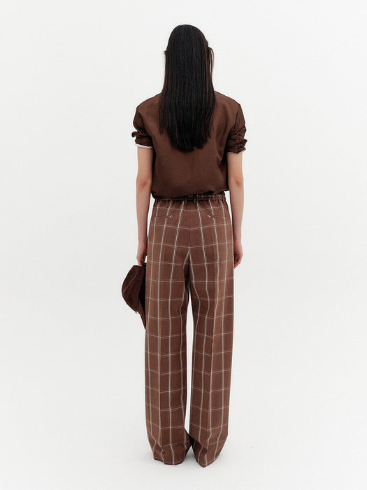 Eenk Curved Blend Shirt - Brown