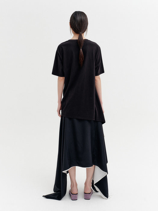 Eenk Flowy Layered Skirt - Black