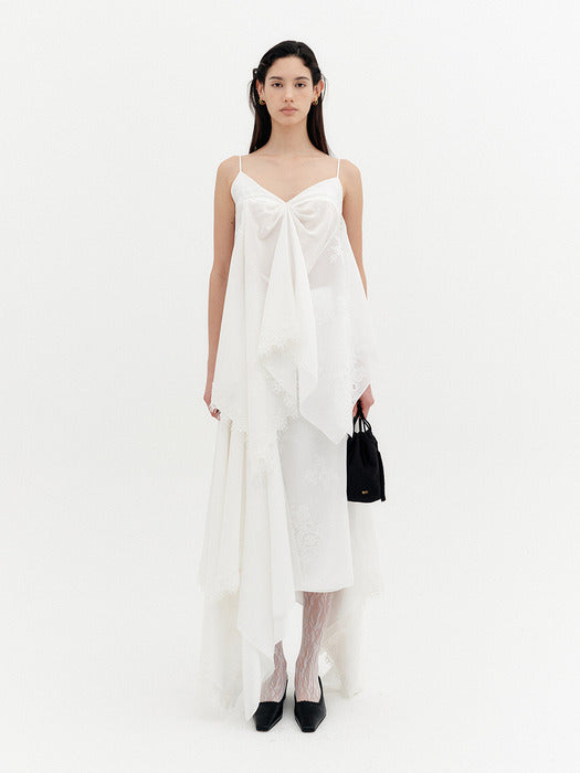 Eenk Flowy Layered Skirt - White