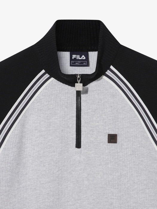 Fila 1911 Knitwear Track Half-Zip Sweatshirt Black