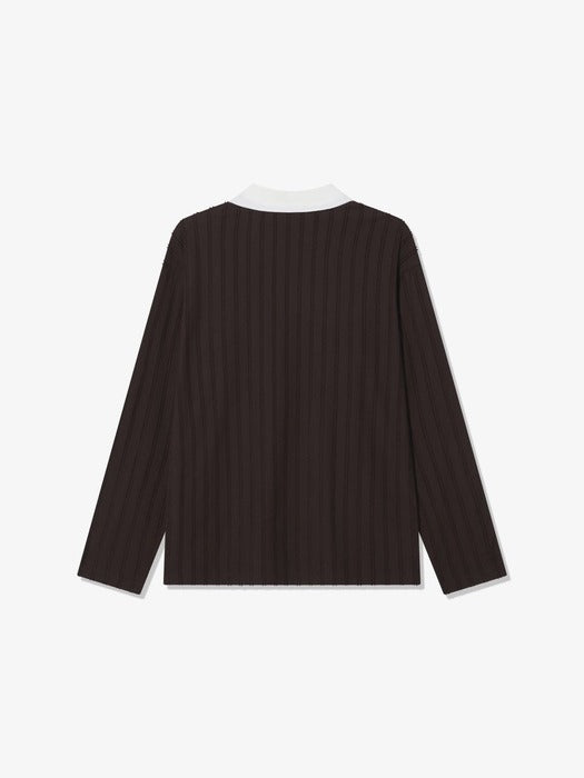 Fila Open Collar Graphic Long Sleeve T-shirt 234