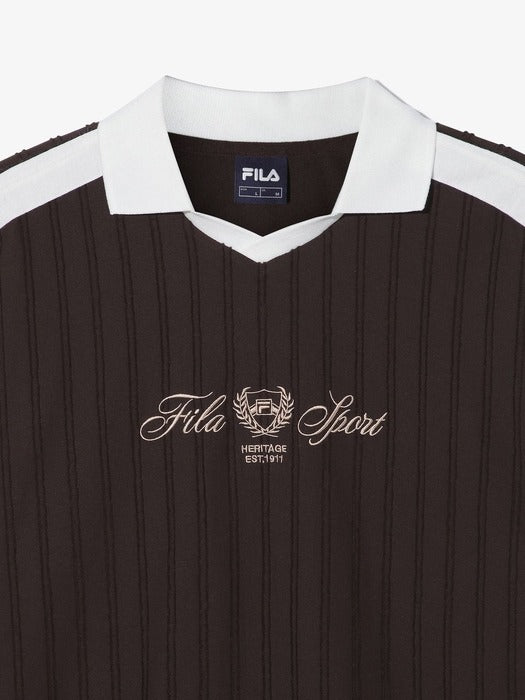 Fila Open Collar Graphic Long Sleeve T-shirt 234