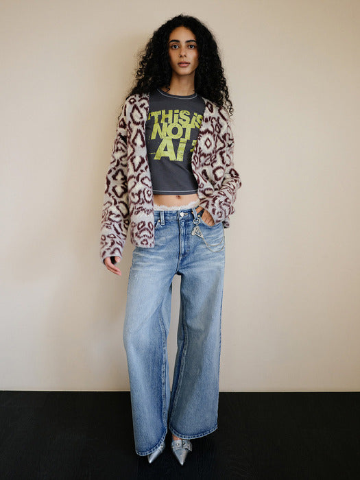 Instantfunk Low Rise Buckle Denim - Light Blue