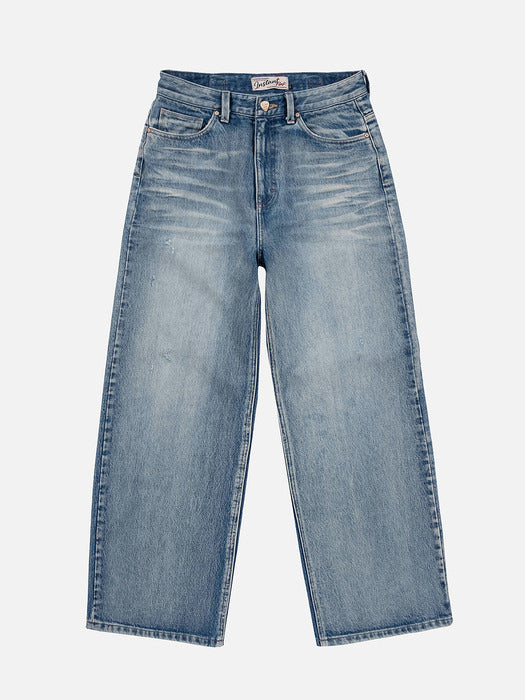 Instantfunk Low Rise Buckle Denim - Light Blue