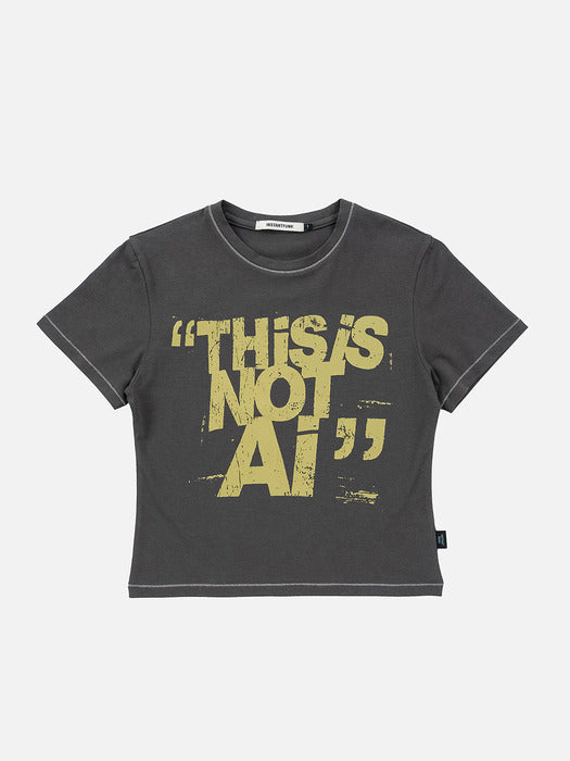 Instantfunk This Is Not AI Tee - Charcoal