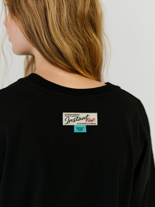 Instantfunk Stranger Graphic Oversize Tee - Black