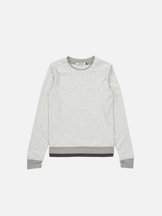 Instantfunk Essential Color Block Tee - Melange Grey
