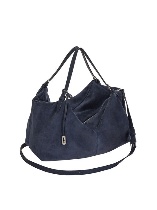 Vunque One Eleven Pucker Suede Tote L Goth Navy