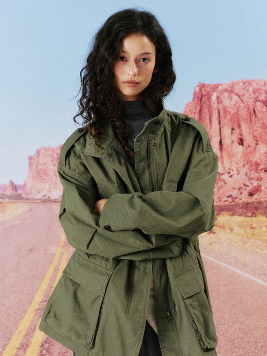 Mango Maniplease Until Field Jacket Khaki
