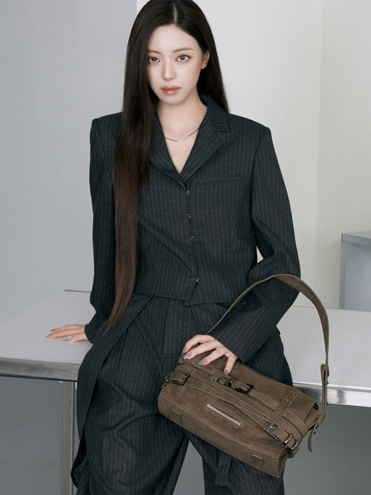 Wconcept_Treemingbird Multi-Belted Mini Shoulder Bag [ Khaki ]
