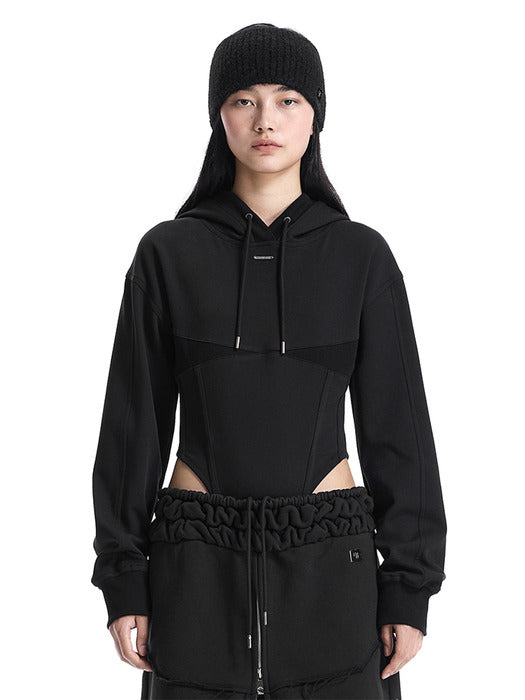 Wconcept_Treemingbird Hooded Bodysuit [ Black ]