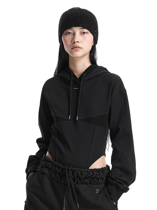 Wconcept_Treemingbird Hooded Bodysuit [ Black ]