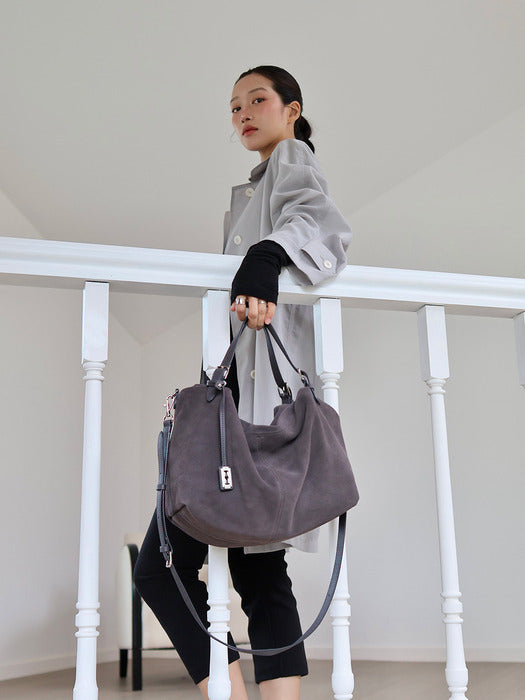 Vunque [NEWNEW PICK] One Eleven Pucker Suede Tote M