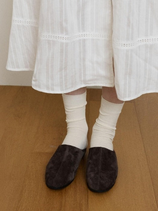 Wconcept_Depound dp logo rib socks - ivory