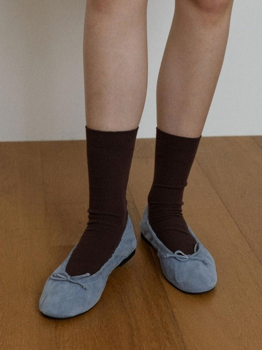 Wconcept_Depound dp logo rib socks - brown