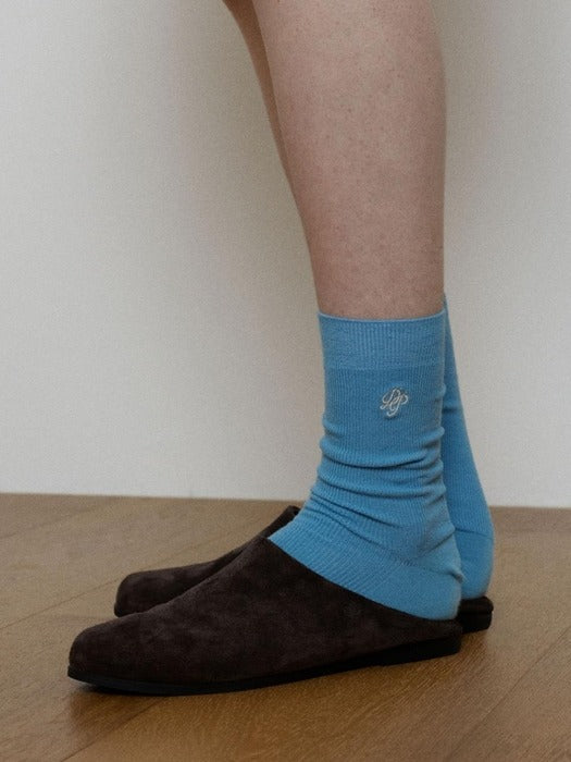 Wconcept_Depound dp logo rib socks - blue