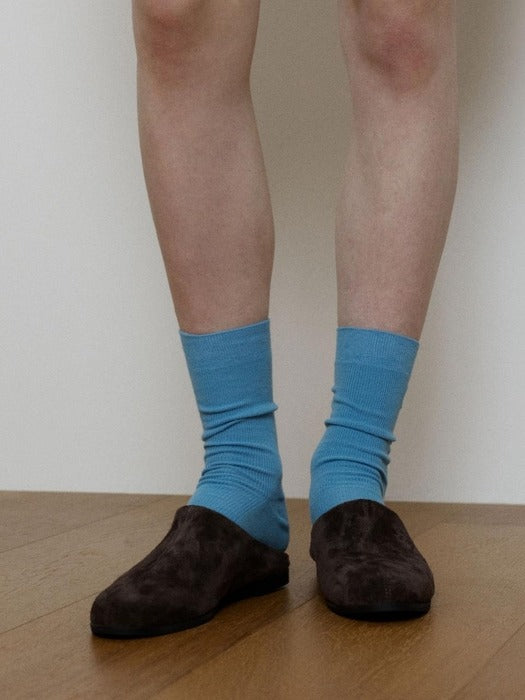 Wconcept_Depound dp logo rib socks - blue
