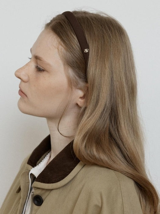 Wconcept_Depound dp logo rib hairband - brown