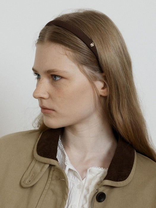 Wconcept_Depound dp logo rib hairband - brown