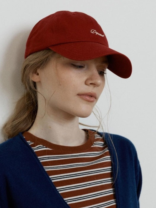 Wconcept_Depound edition lettering logo ball cap - red
