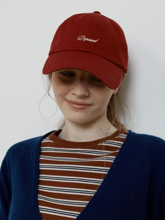 Wconcept_Depound edition lettering logo ball cap - red