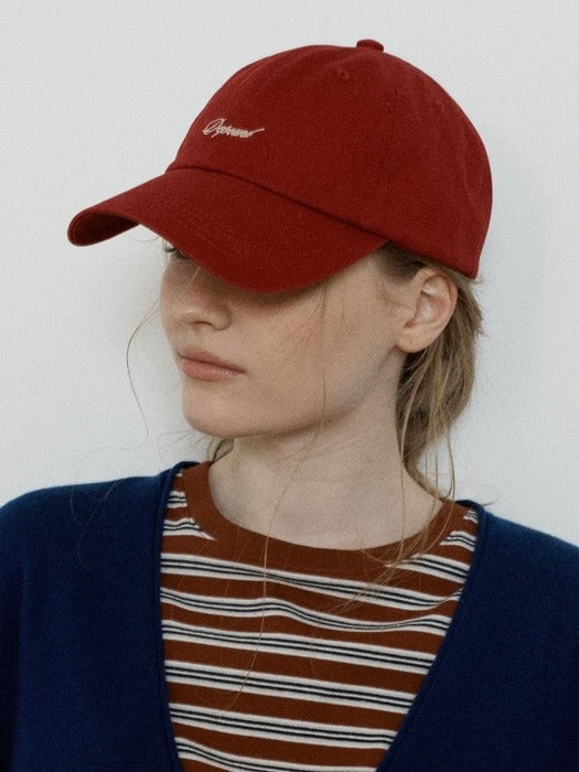 Wconcept_Depound edition lettering logo ball cap - red