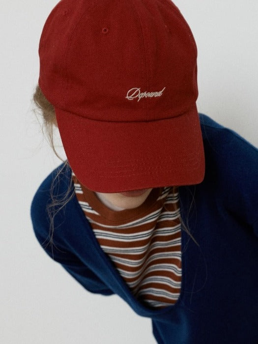 Wconcept_Depound edition lettering logo ball cap - red