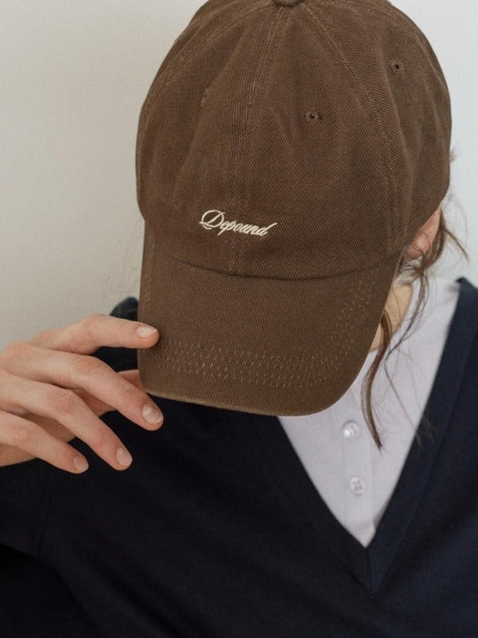 Wconcept_Depound edition lettering logo ball cap - brown