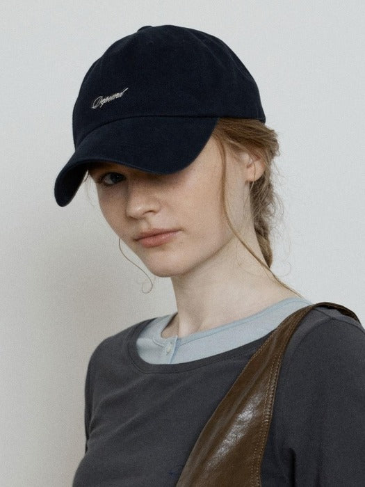Wconcept_Depound edition lettering logo ball cap - navy