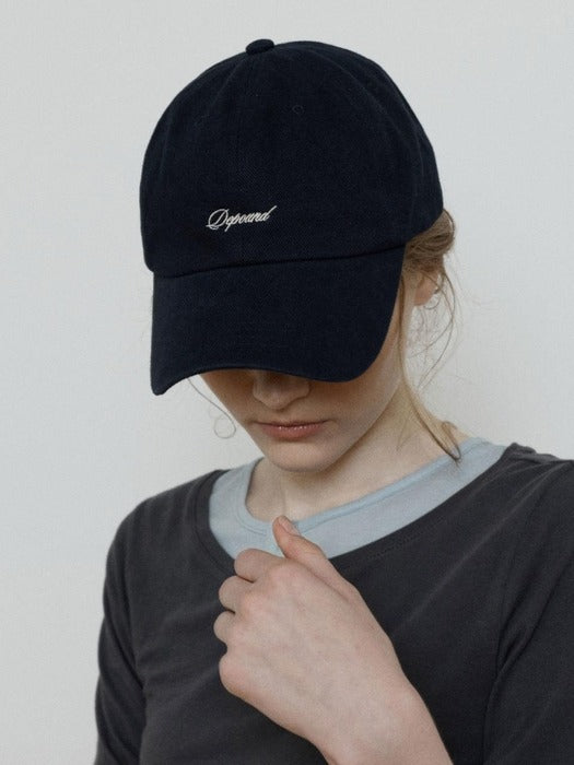 Wconcept_Depound edition lettering logo ball cap - navy