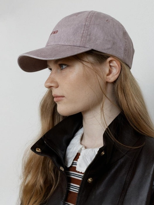Wconcept_Depound pigment embroidery ball cap - light violet