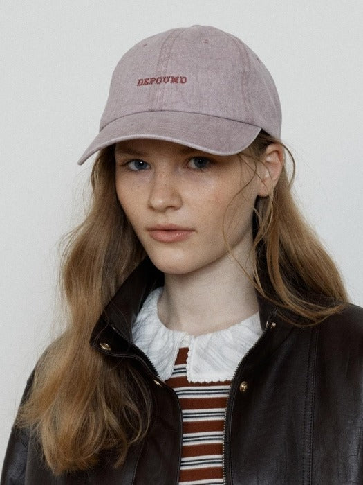 Wconcept_Depound pigment embroidery ball cap - light violet