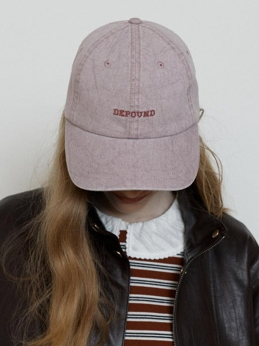 Wconcept_Depound pigment embroidery ball cap - light violet