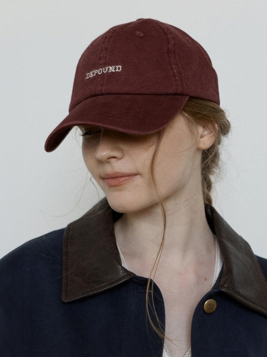 Wconcept_Depound pigment embroidery ball cap - purple