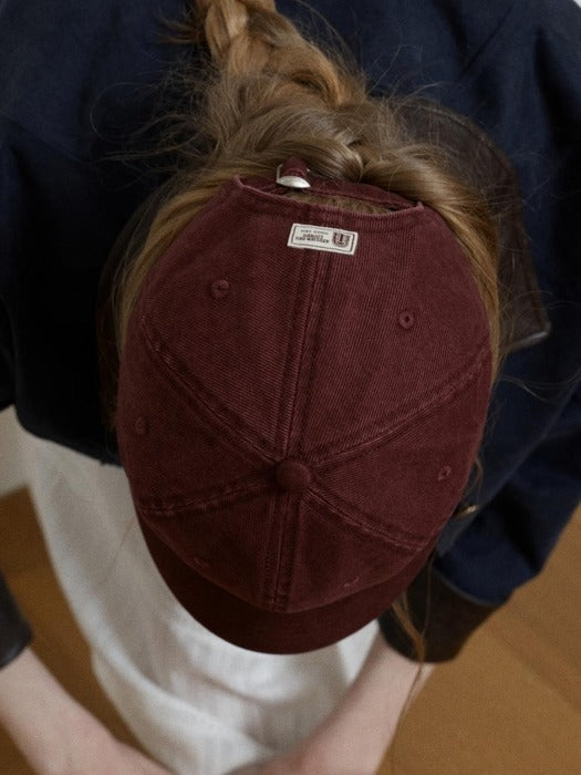 Wconcept_Depound pigment embroidery ball cap - purple