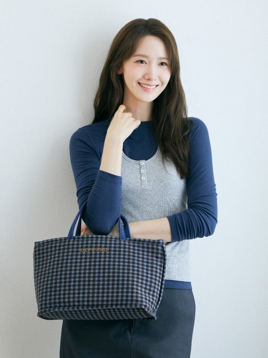 Wconcept_Depound timber bag (check) - blue